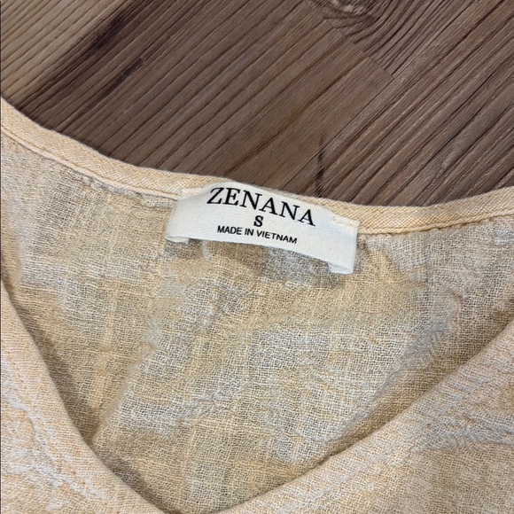 Zenana Outfitters Cream Boxy Crop T-Shirt - Picture 2 of 5
